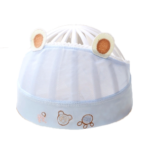 婴儿遮脑门心帽子胎帽夏季可爱空顶凉帽女宝宝新生儿薄款护囟门帽