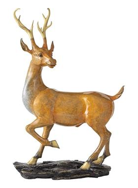 【运费险】黄铜鹿摆件