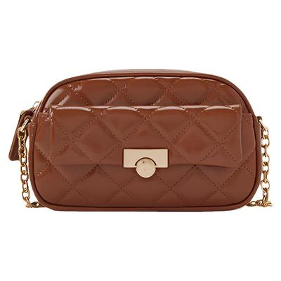 ELLE女包菱格纹相机包mini斜挎包