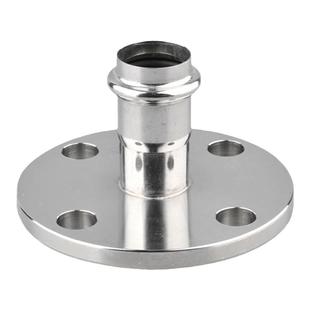 304不锈钢欧标双卡压法兰直接饮用水管配件工程德标管件卡压接头