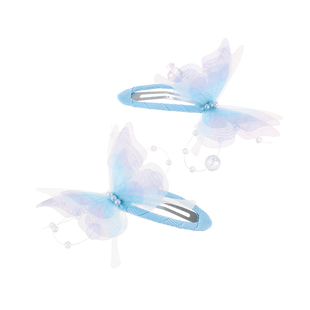 彩色蝴蝶儿童发夹女孩刘海侧边夹子头饰不伤发碎发bb夹一字夹发卡