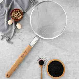 不锈钢大笊篱密网隔离捞浮漏勺捞饭勺洗沫面粉跨境篱过滤网芝麻网