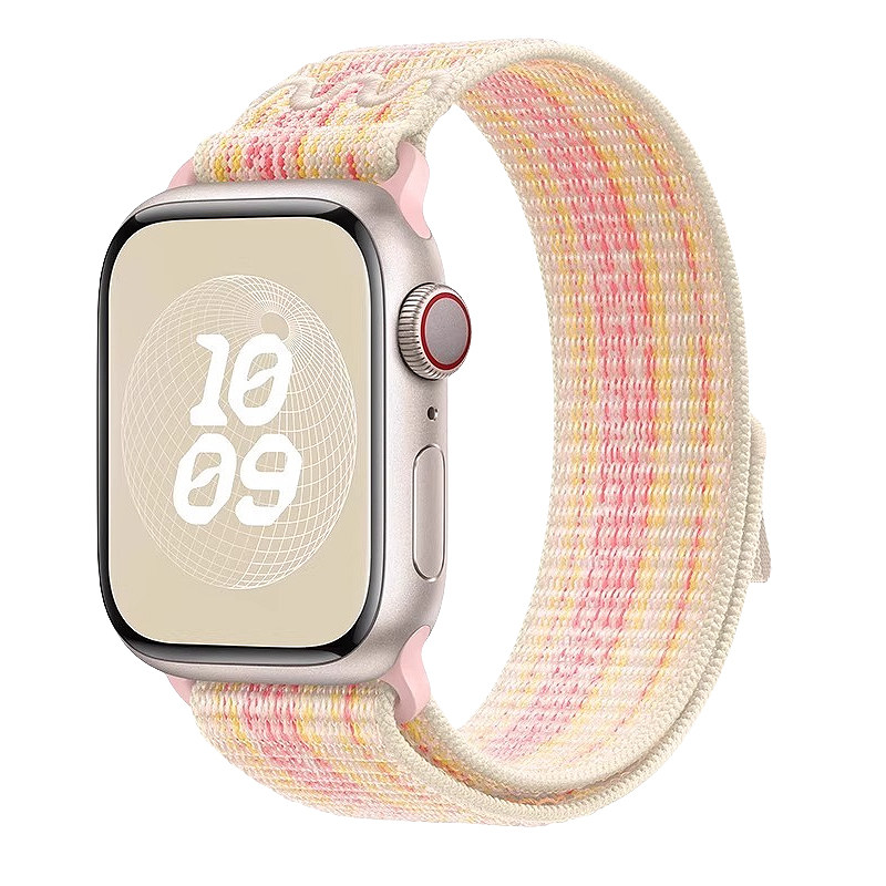 适用iwatch9表带S8苹果手表applewatch9夏天新款尼龙S7编织7回环S6透气代SE女高级ultra2男女运动iphonewatch