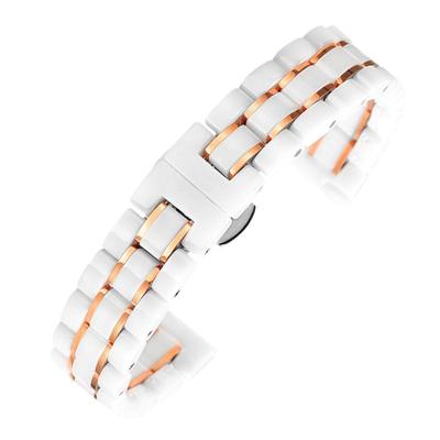 适配飞亚达四叶草陶瓷手表带女