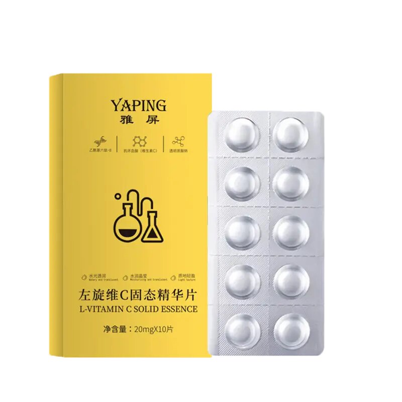 YAPING雅屏左旋维C固态精华片提亮肤色嫩肤补水保湿改善暗沉男女