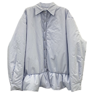 新年春季新款韩系金丝绒加棉衬衫裙女小个子宽松显瘦保暖棉衣外套