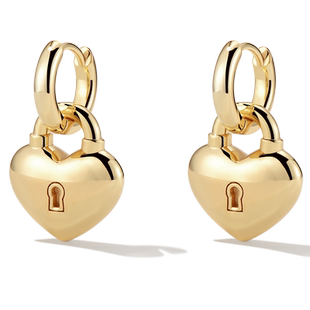 Parisa Wang耳饰耳环心形银镀18k金原创设计师简约