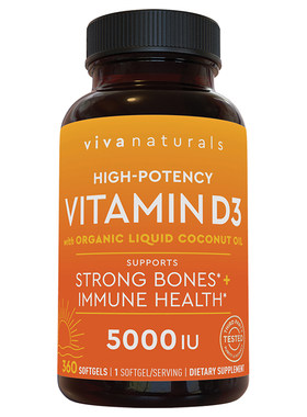 viva天然维生素D3软胶囊360粒