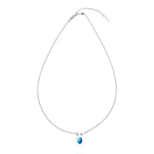 ENSAGE 灵泉之器项链 纯银绿松石原创小众设计师度假毛衣链 默叙