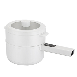 文华电煮锅小型学生宿舍家用多功能白色一体不粘锅煮面电热火锅