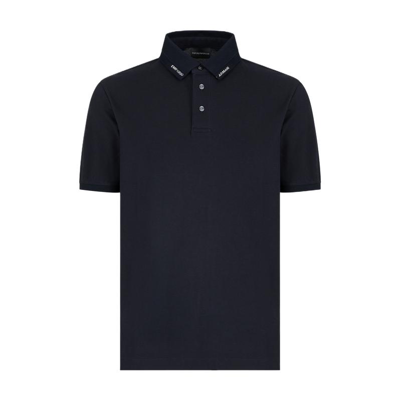 EMPORIO ARMANI/阿玛尼夏季新款男全棉三粒扣商务短袖翻领Polo衫
