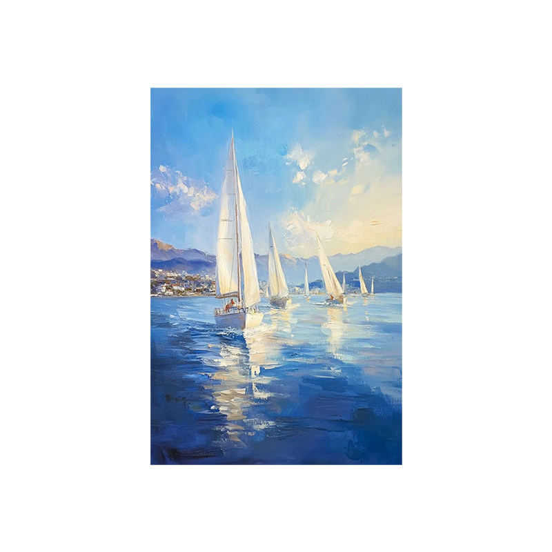 白鹿艺术手绘油画清新印象装饰画