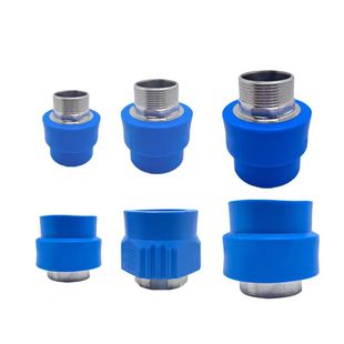 pe高压打药管配件蓝色热熔配件20弯头外丝直接内丝三通阀管件防爆