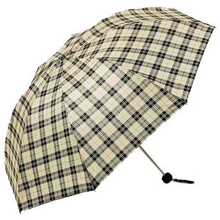 天堂伞雨伞全钢8骨经典商务格子有效拒水易甩干折叠晴雨伞两用男