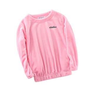 法兰绒上衣保暖睡衣女单件套头宽松双面毛绒加厚休闲家居服珊瑚绒