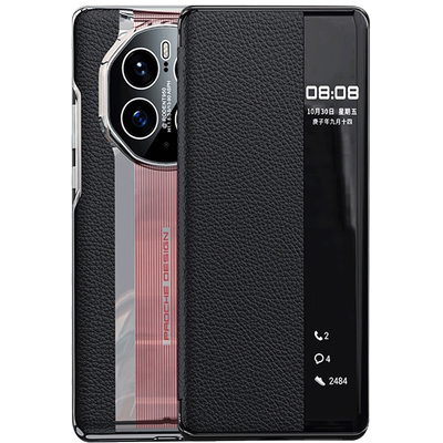 华为MATE50PRO手机壳真皮翻盖式