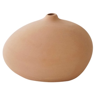 ins风素胚陶瓷艺术花瓶北欧家居客厅复古粗陶插干花摆件装饰摆设