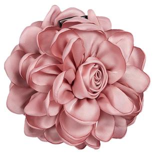 ZEGL真柳玫瑰花朵抓夹红色头花发饰2025新款显发量圣诞头饰发夹