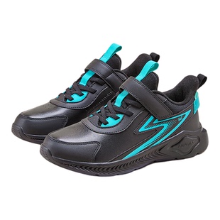 361童鞋男童皮面运动鞋 防水儿童轻便软底跑步鞋2025秋季青少年鞋