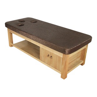 实木美容床美容院专用中医理疗按摩床泰式推拿spa床带手臂洞定制