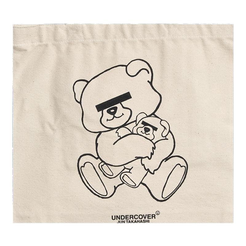 Undercover 中性小熊印花手提帆布袋托特包银泰百货精品 301596
