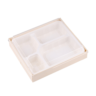 日式便当盒一次性日料定食寿司外卖打包盒商务套餐五分格木质餐盒