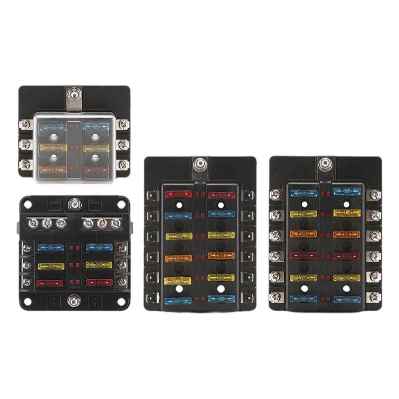 正负极6路汽车改装中号保险丝座12v房车接线盒24V电瓶取电器底座