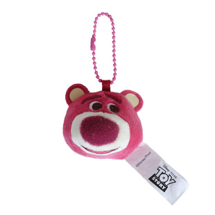 草莓熊头手机u盘挂件小拉链迪士尼正版玩具总动员钥匙扣车饰可爱