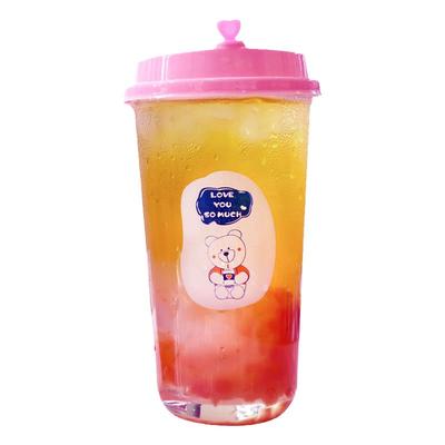 透明360/400mlU型圣代奶茶杯定制