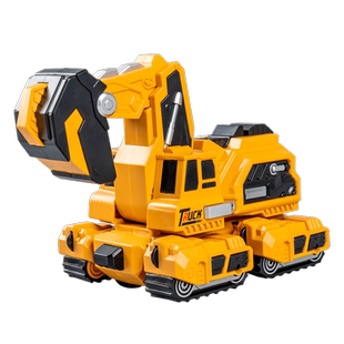 儿童碰撞击变形玩具车机器人5恐龙4惯性工程车6小男孩3岁宝宝益智