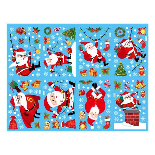 圣诞节饰品场景布置橱窗装饰玻璃门窗贴画儿童幼儿园礼品静电贴纸