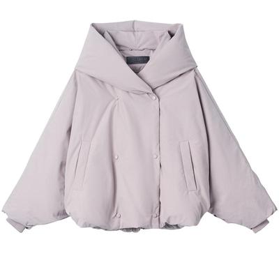 EXCEPTION例外女装短款羽绒服冬女蝙蝠袖连帽宽松休闲羽绒外套