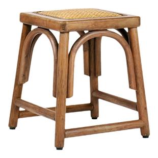 长青堂藤编不占地方的凳子家用中式方凳矮凳餐桌凳藤木板凳梳妆凳