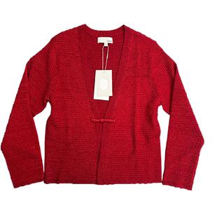 大红新款羊毛开衫弹力新中式外套搭配旗袍罩衫外搭女毛衣短款促销