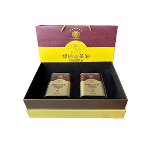绿达野生压榨一级山茶油礼盒装纯正食用油茶籽油500ml*2礼盒装