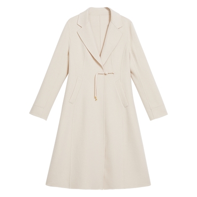 【100美丽诺羊毛】YINER音儿专选女装冬季时尚双面毛呢大衣外套