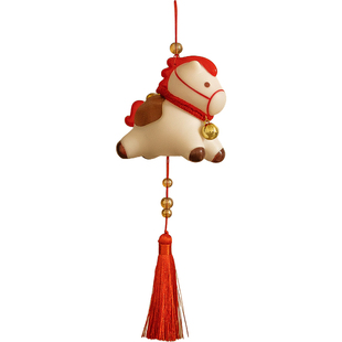 新年小马挂件吉祥物创意礼品马年装饰文创小礼物小灯笼挂饰马摆件