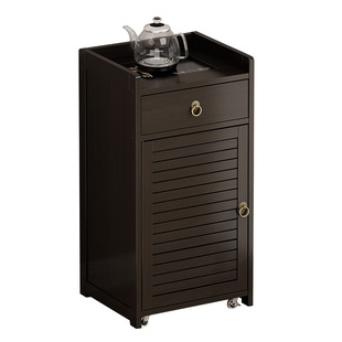 茶桌家用小茶台边柜侧柜楠竹泡茶吧茶几烧水壶一体水桶架茶水柜子