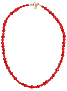 XTASTE 德国 HOLA AMOR ESTUDIOS红爱心琉璃项链贵气高级感配饰