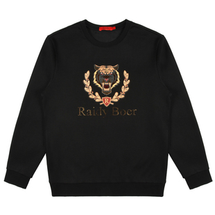 Raidy Boer/雷迪波尔秋冬男士胶印烫钻虎头棉涤混纺休闲卫衣6029
