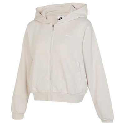 耐克女宽松连帽针织运动夹克外套