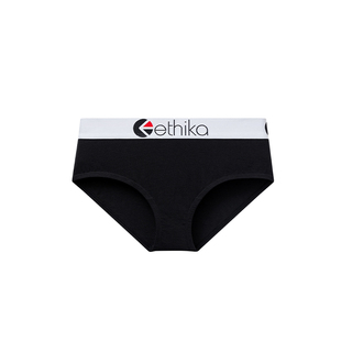 Ethika【极夜黑系列】美式女士三角裤纯棉10A级抗菌加长裆内裤女