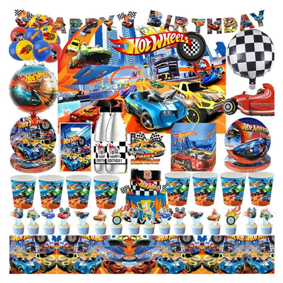 风火轮赛车Hot Wheels主题男孩生日派对装饰餐具纸盘纸杯纸巾用品
