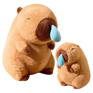 卡皮巴拉玩偶公仔水豚鼠毛绒玩具抱枕挂件鼻涕豚娃娃女生生日礼物