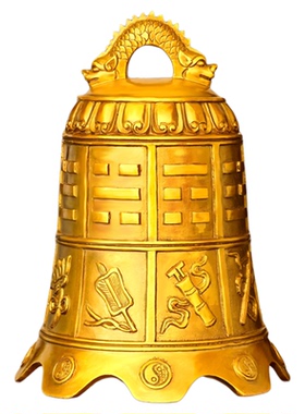 纯黄铜八仙法器寺庙撞钟