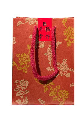 红色结婚喜糖礼品袋牛皮纸手提袋
