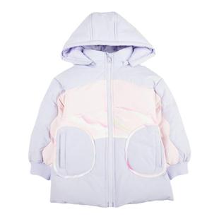 abckids童装2023冬季新品女小童拼色保暖休闲羽绒服潮F351209222