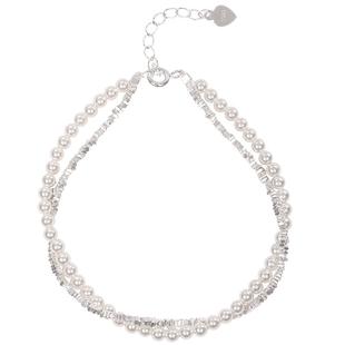 碎银珍珠925纯银手链女生2025年新款轻奢ins小众设计高级感精致