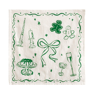 枝悟自制 圣诞节餐巾布 南法风装饰布挂布烘焙咖啡店拍照布置道具