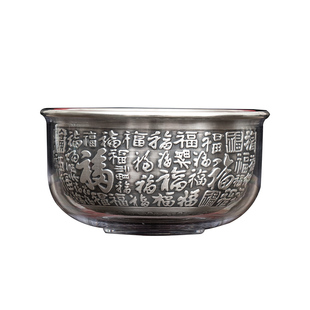 银碗999纯银食用级银碗银餐具抗菌健康养生熟银碗礼赠满月周岁礼